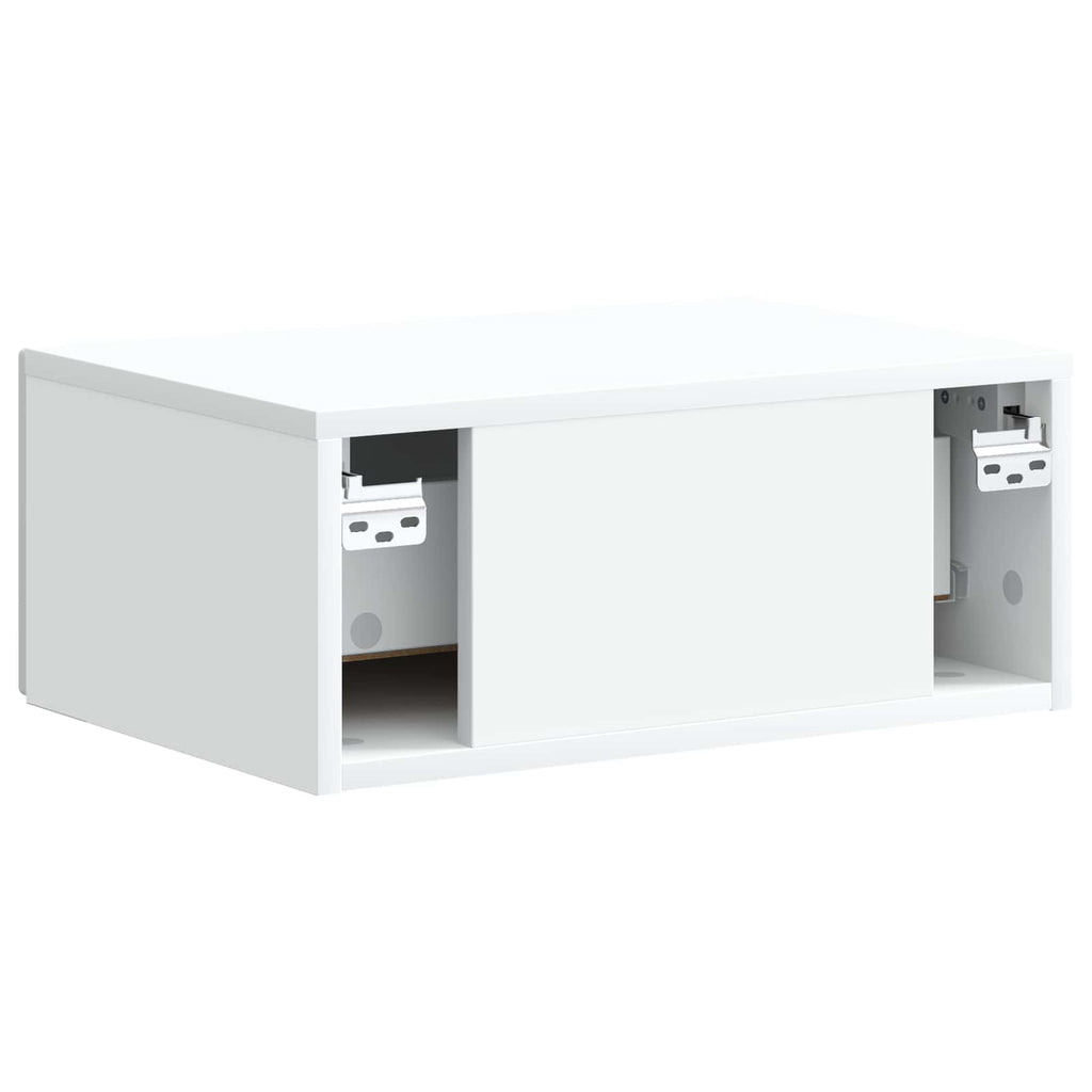 Wandmontierter Nachttisch 2 pcs Weiß 49 x 34,5 x 20 cm