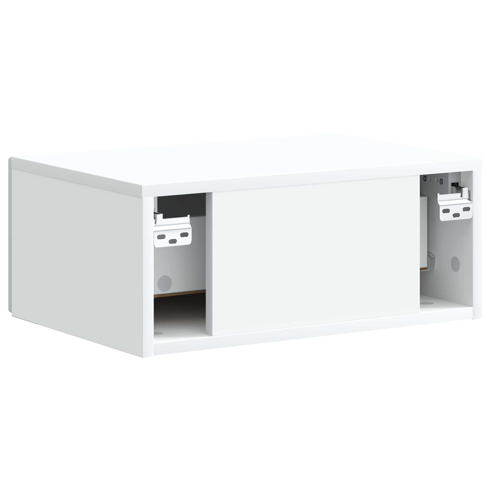Wandmontierter Nachttisch 2 pcs Weiß 49 x 34,5 x 20 cm