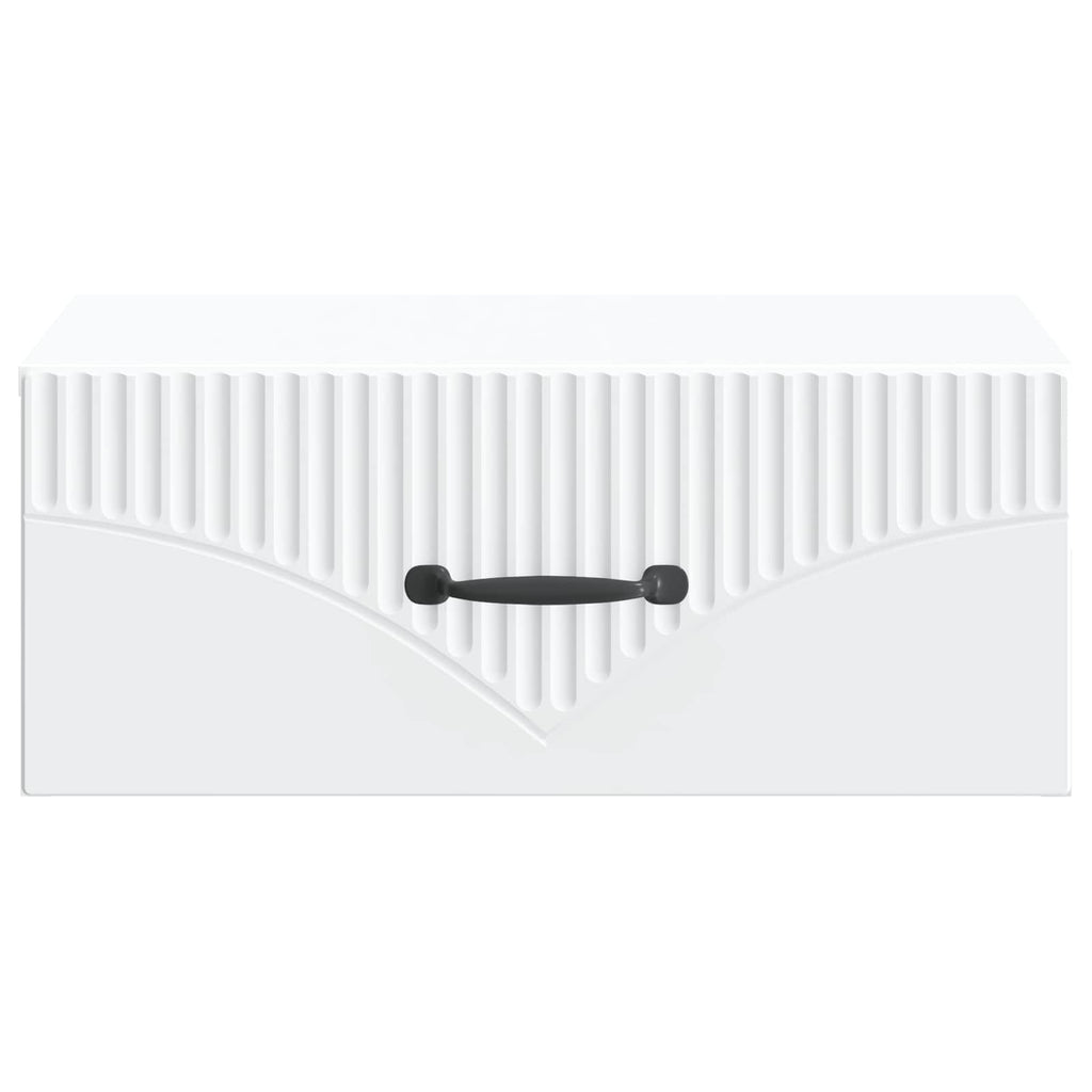 Wandmontierter Nachttisch 2 pcs Weiß 49 x 34,5 x 20 cm