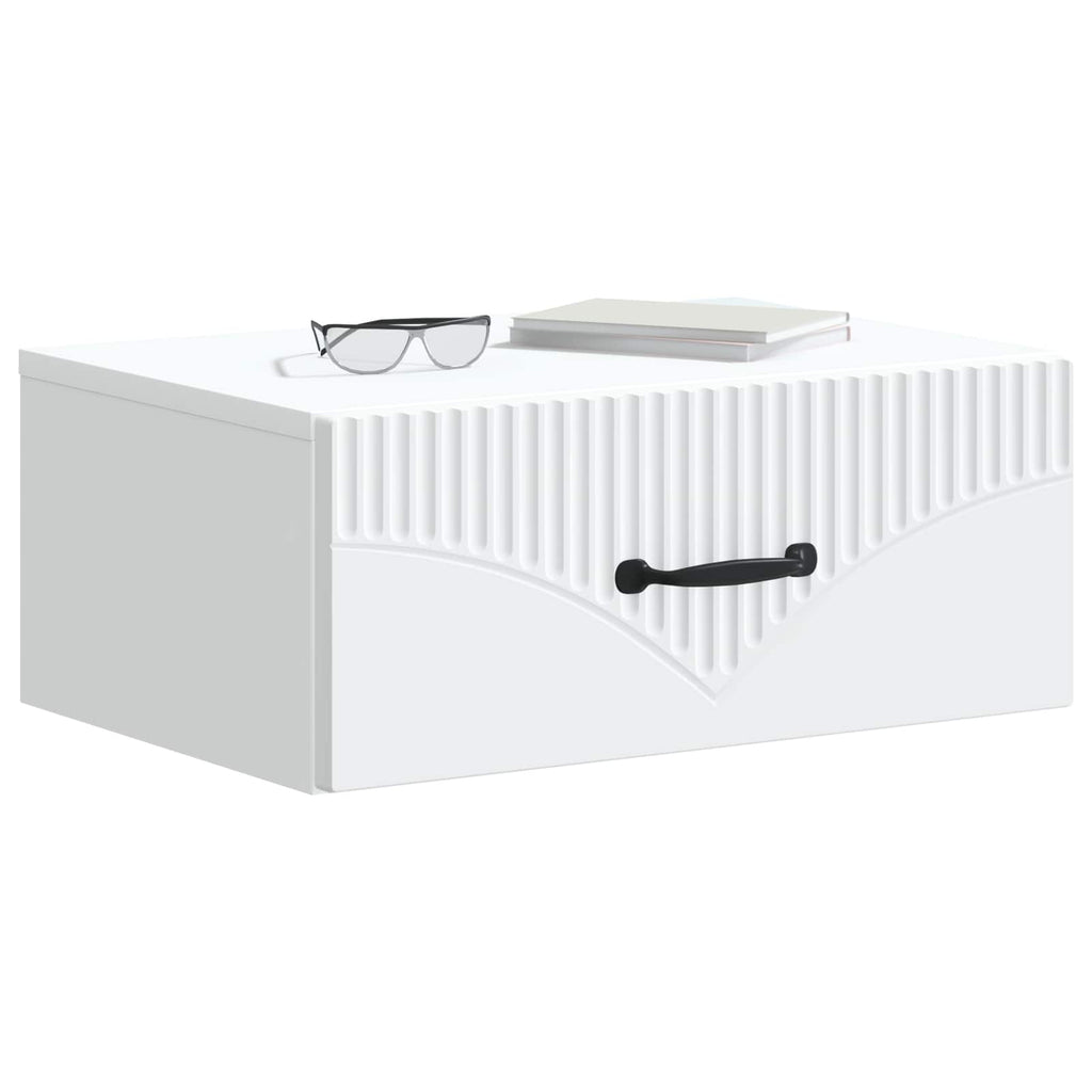 Wandmontierter Nachttisch 2 pcs Weiß 49 x 34,5 x 20 cm
