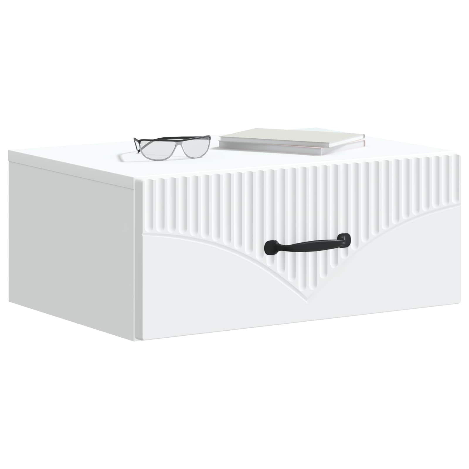 Wandmontierter Nachttisch 2 pcs Weiß 49 x 34,5 x 20 cm