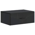 Wandmontierter Nachttisch Schwarz 49 x 34,5 x 20 cm