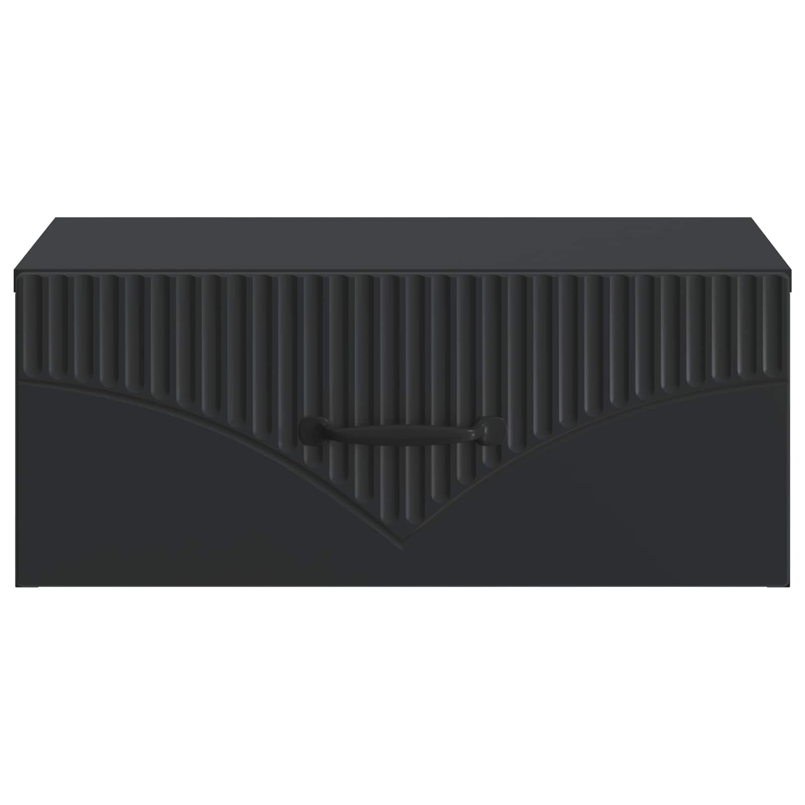 Wandmontierter Nachttisch 2 pcs Schwarz 49 x 34,5 x 20 cm