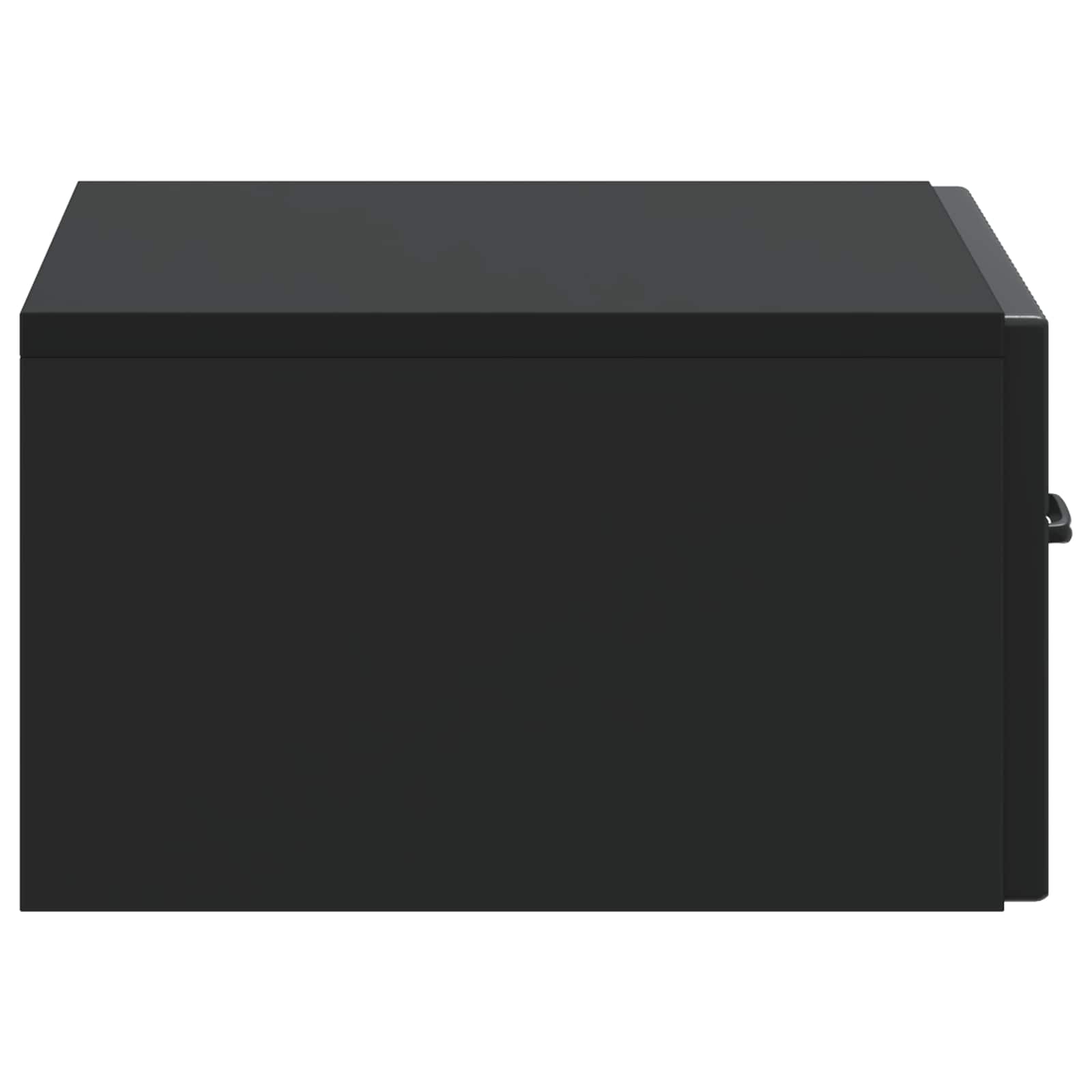 Wandmontierter Nachttisch 2 pcs Schwarz 49 x 34,5 x 20 cm