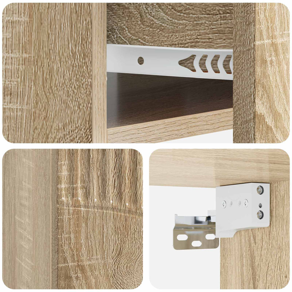 Wandmontierter Nachttisch Sonoma-Eiche 49 x 34,5 x 20 cm