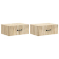 Wandmontierter Nachttisch 2 pcs Sonoma-Eiche 49 x 34,5 x 20 cm