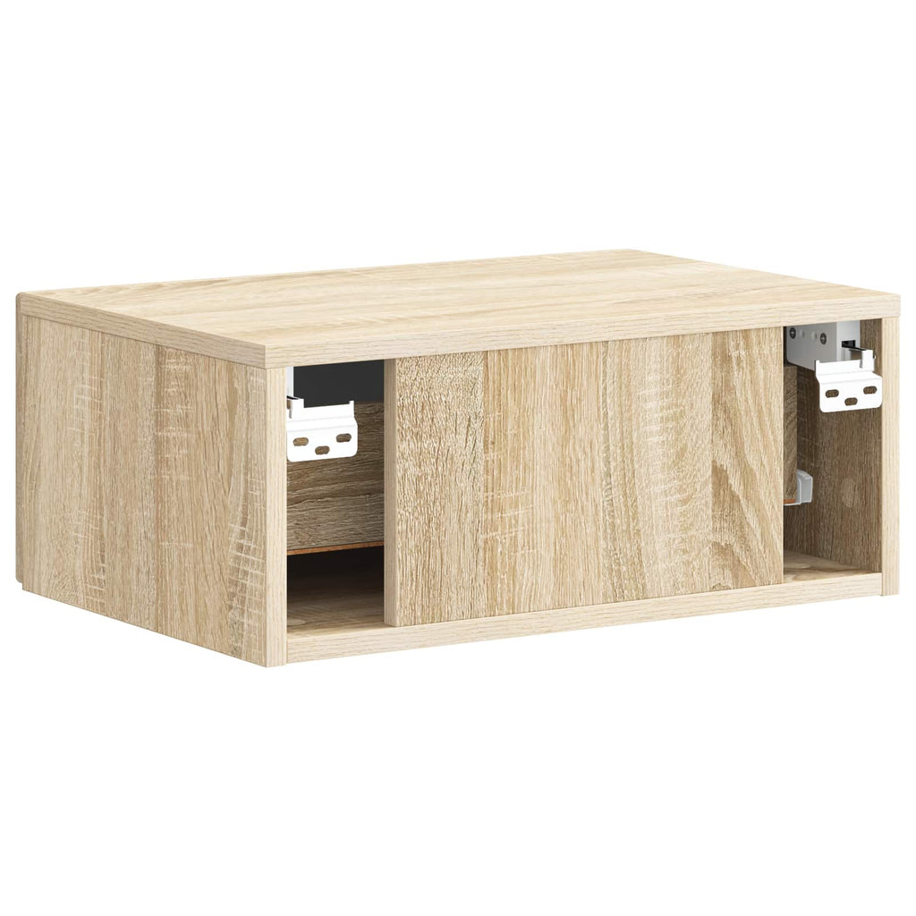 Wandmontierter Nachttisch 2 pcs Sonoma-Eiche 49 x 34,5 x 20 cm