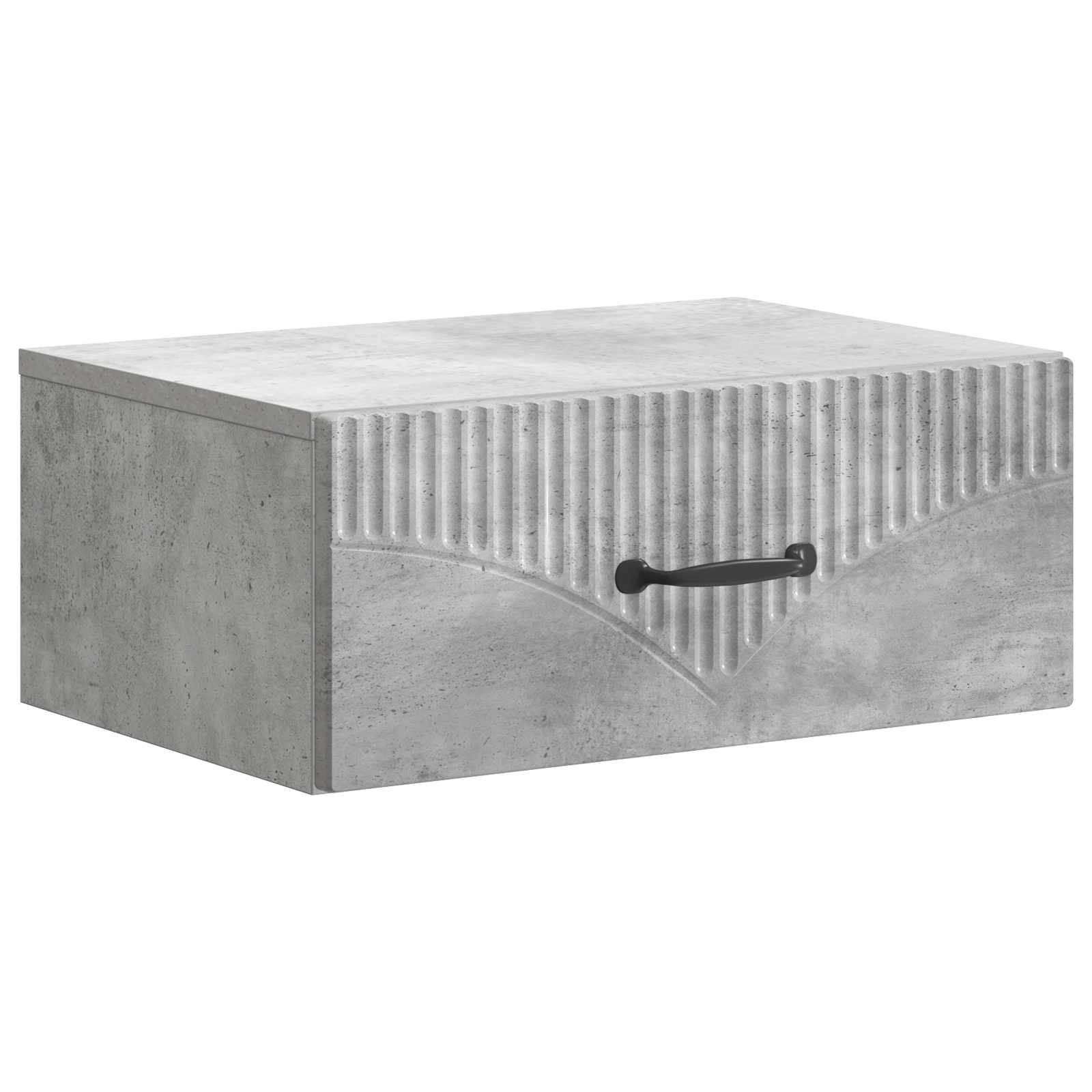 Wandmontierter Nachttisch Betongrau 49 x 34,5 x 20 cm