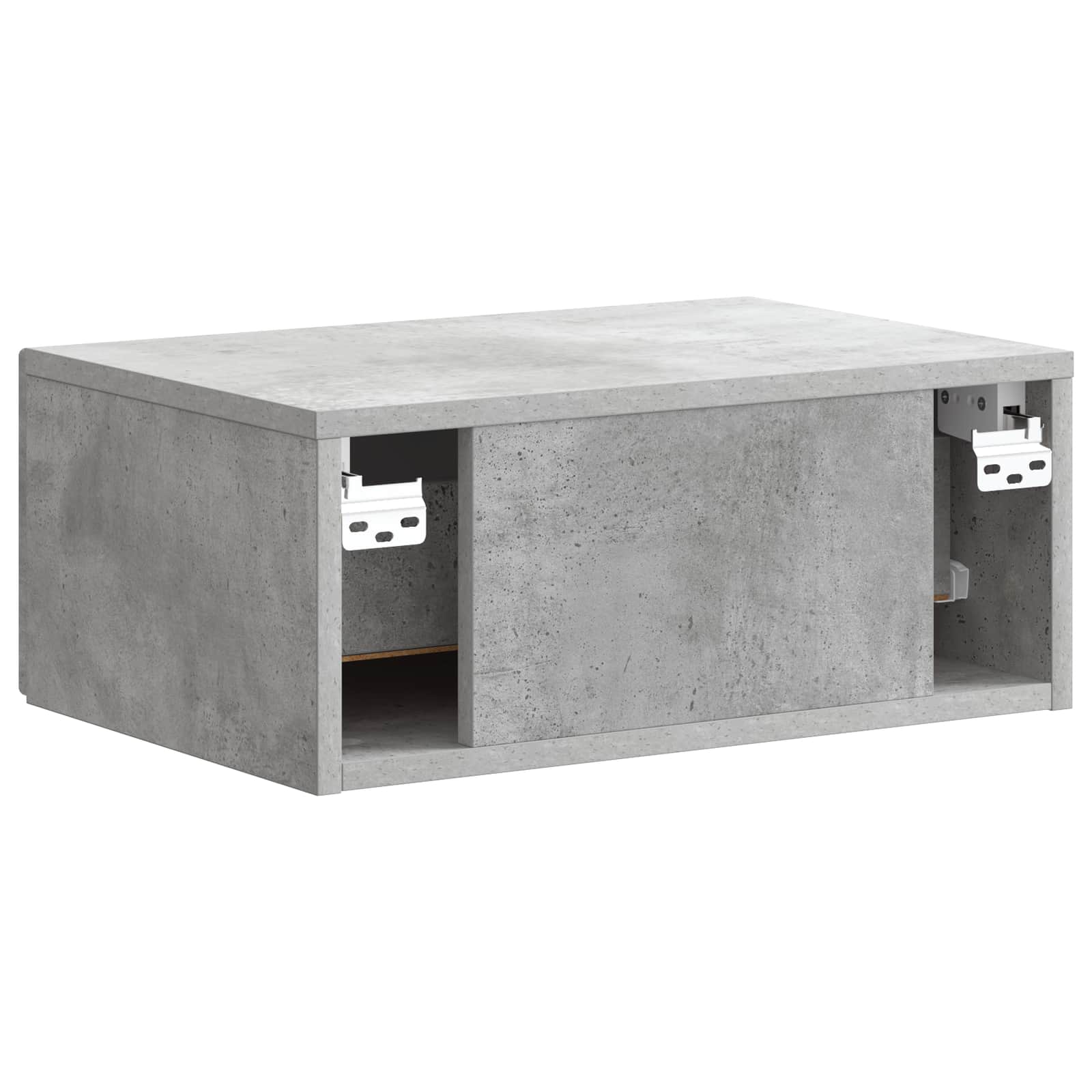 Wandmontierter Nachttisch Betongrau 49 x 34,5 x 20 cm