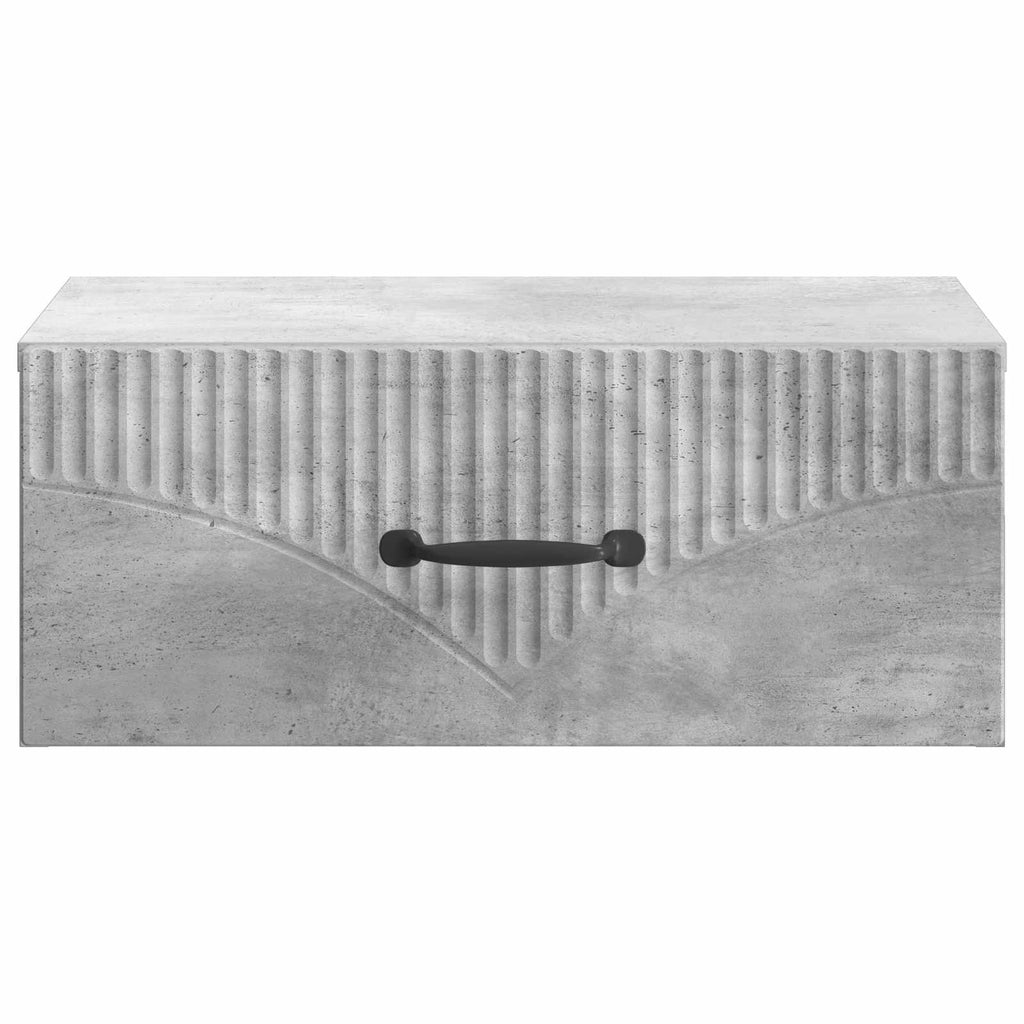 Wandmontierter Nachttisch 2 pcs Betongrau 49 x 34,5 x 20 cm