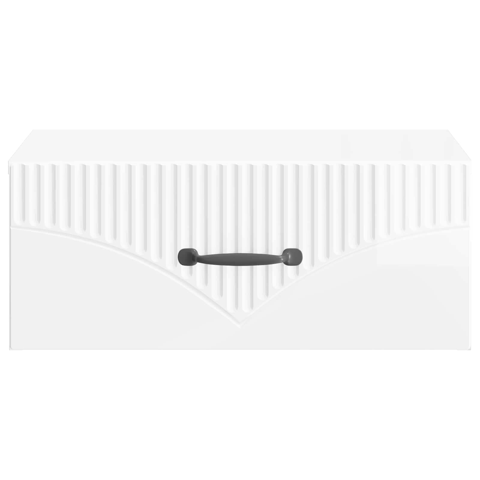 Wandmontierter Nachttisch 2 pcs Hochglanz Weiß Holzwerkstoff