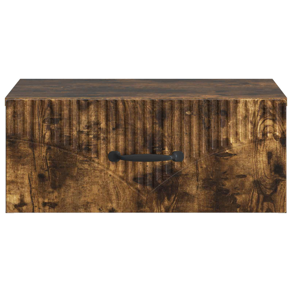Wandmontierter Nachttisch 2 pcs Geräucherte Eiche Holzwerkstoff