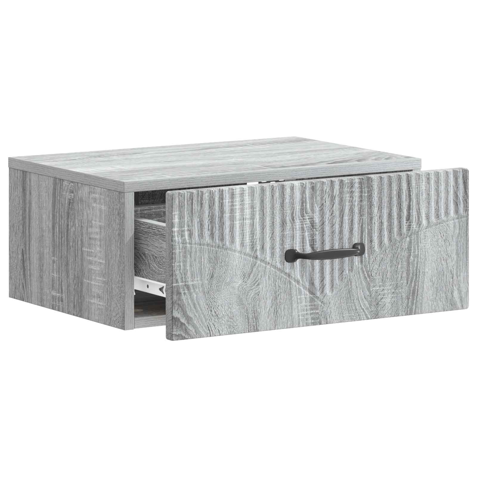Wandmontierter Nachttisch Graues Sonoma 49 x 34,5 x 20 cm