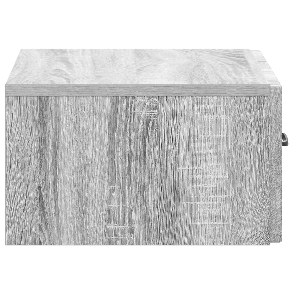 Wandmontierter Nachttisch Graues Sonoma 49 x 34,5 x 20 cm