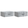 Wandmontierter Nachttisch 2 pcs Graues Sonoma 49 x 34,5 x 20 cm