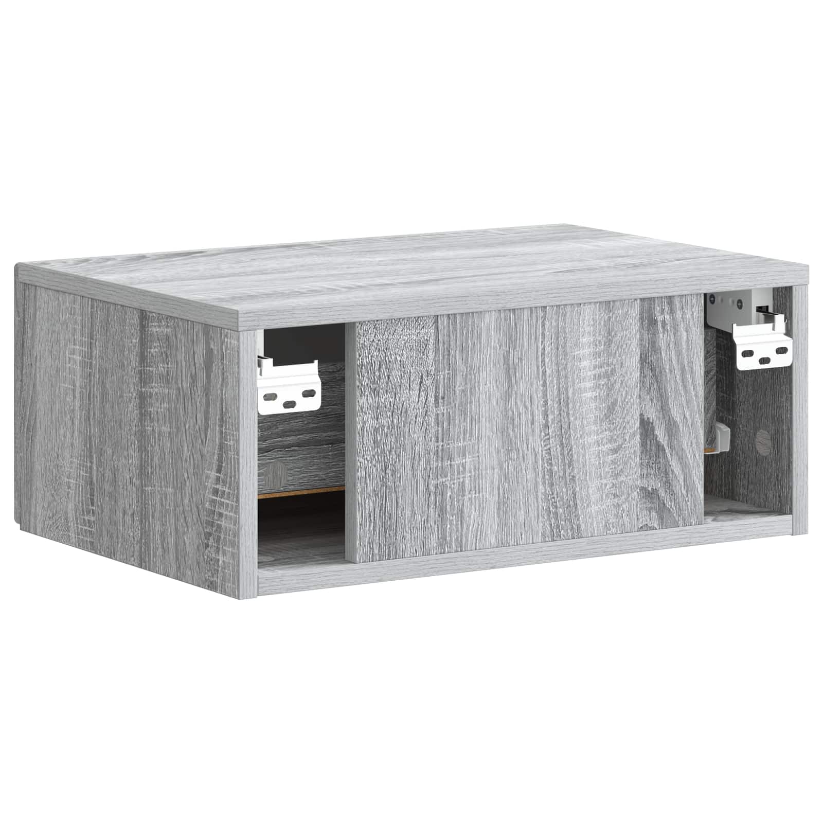 Wandmontierter Nachttisch 2 pcs Graues Sonoma 49 x 34,5 x 20 cm