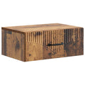 Wandmontierter Nachttisch Altholz 49 x 34,5 x 20 cm