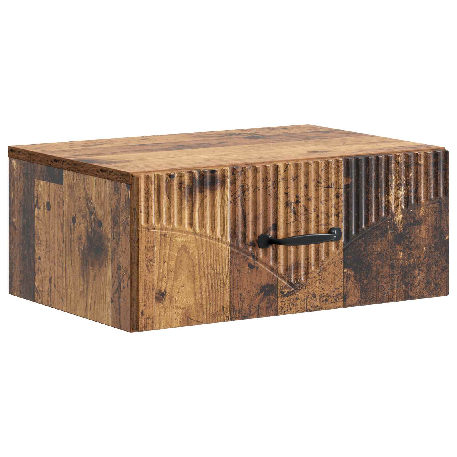 Wandmontierter Nachttisch 2 pcs Altholz 49 x 34,5 x 20 cm