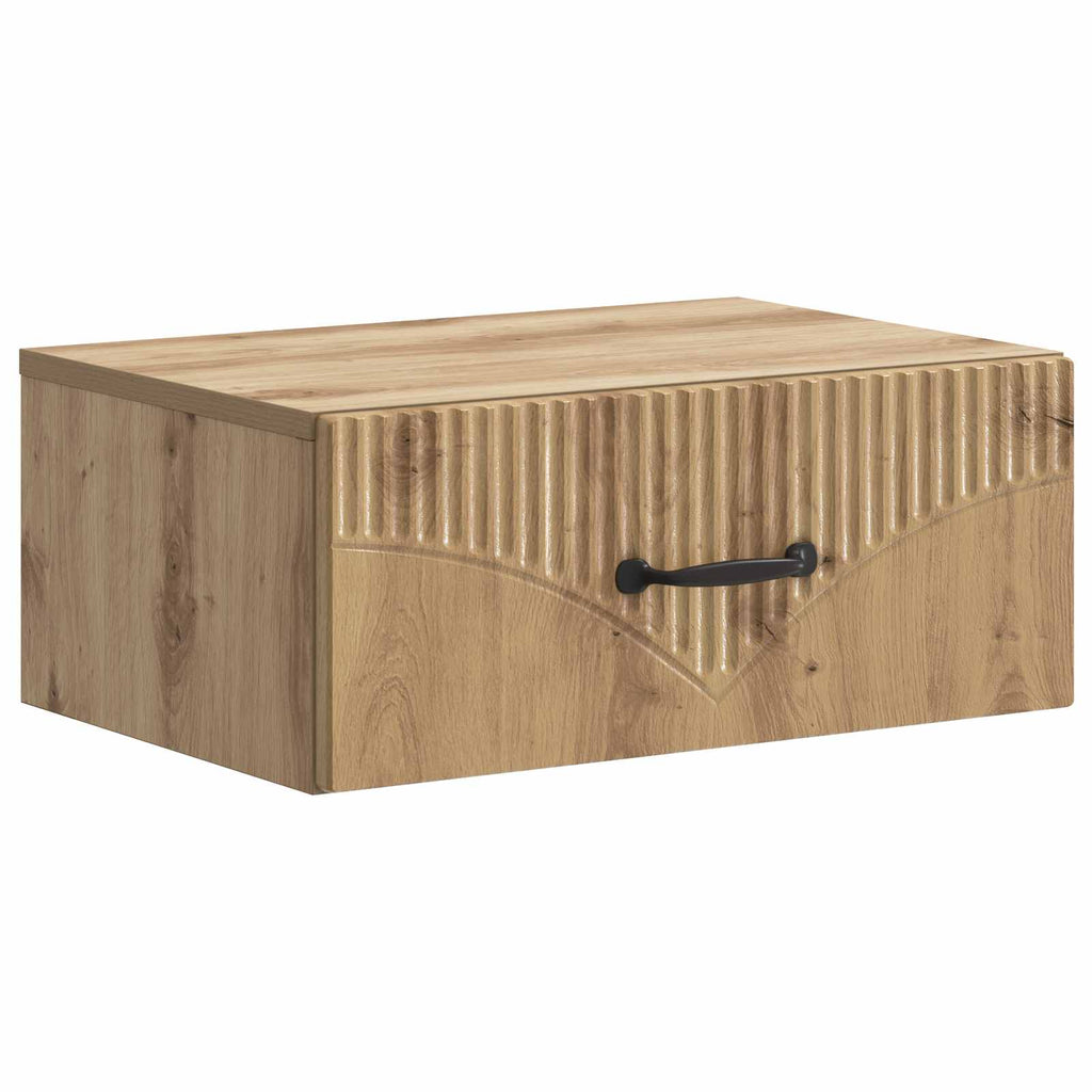 Wandmontierter Nachttisch Artisan-Eiche 49 x 34,5 x 20 cm