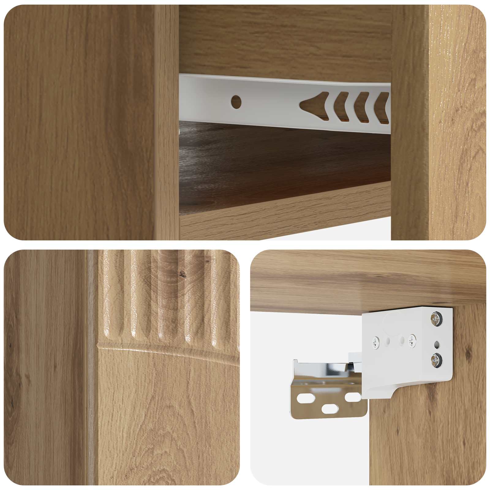 Wandmontierter Nachttisch 2 pcs Artisan-Eiche 49 x 34,5 x 20 cm