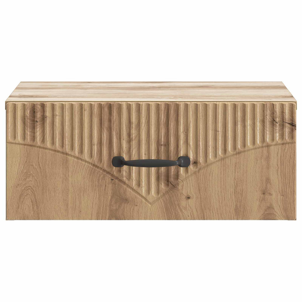 Wandmontierter Nachttisch 2 pcs Artisan-Eiche 49 x 34,5 x 20 cm