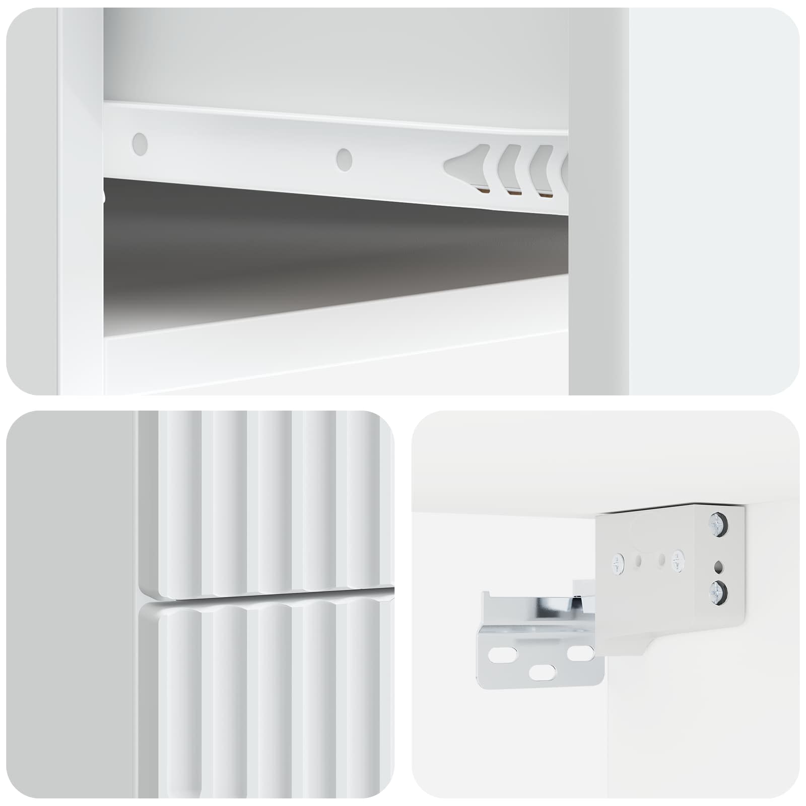 Wandmontierter Nachttisch 2 pcs Weiß 34,5 x 33 x 40 cm