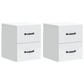 Wandmontierter Nachttisch 2 pcs Weiß 34,5 x 33 x 40 cm