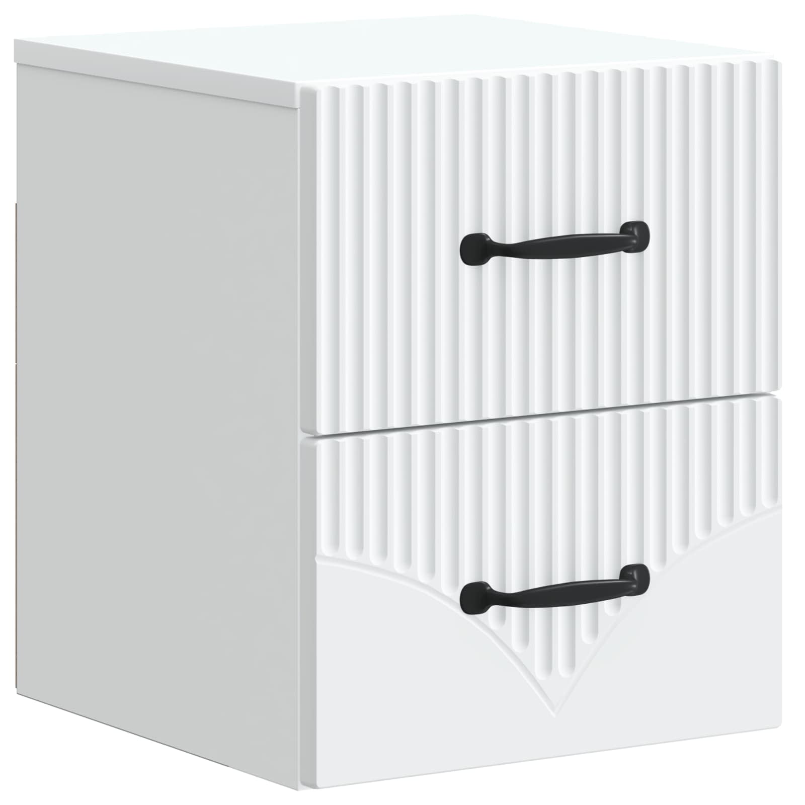 Wandmontierter Nachttisch 2 pcs Weiß 34,5 x 33 x 40 cm