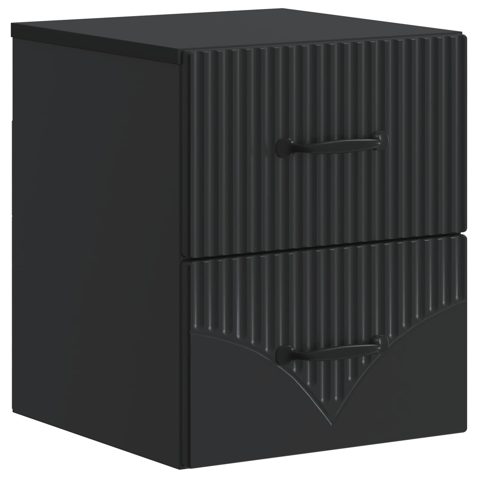 Wandmontierter Nachttisch 2 pcs Schwarz 34,5 x 33 x 40 cm