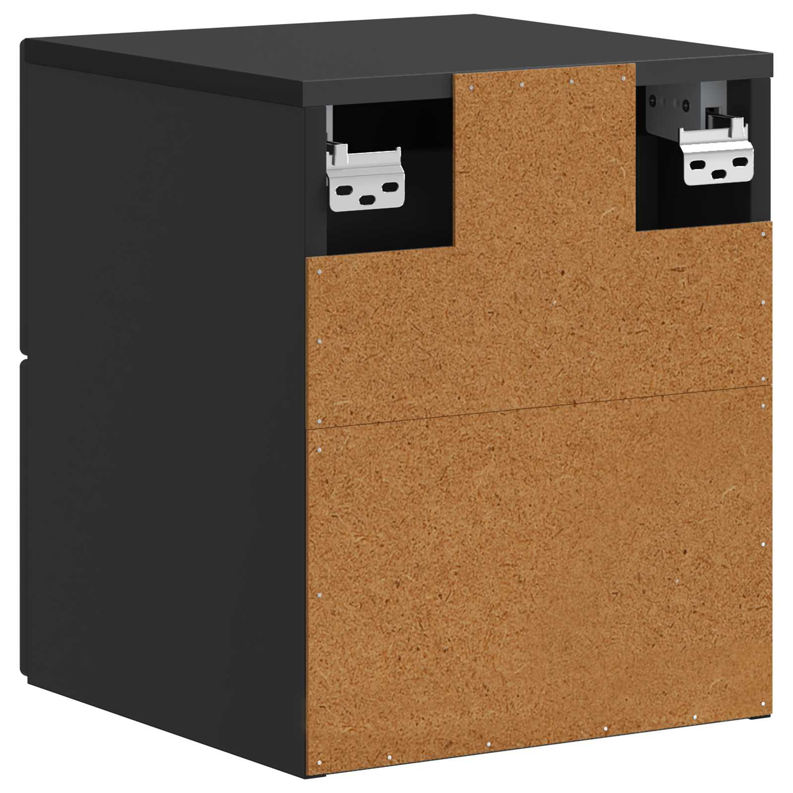 Wandmontierter Nachttisch 2 pcs Schwarz 34,5 x 33 x 40 cm