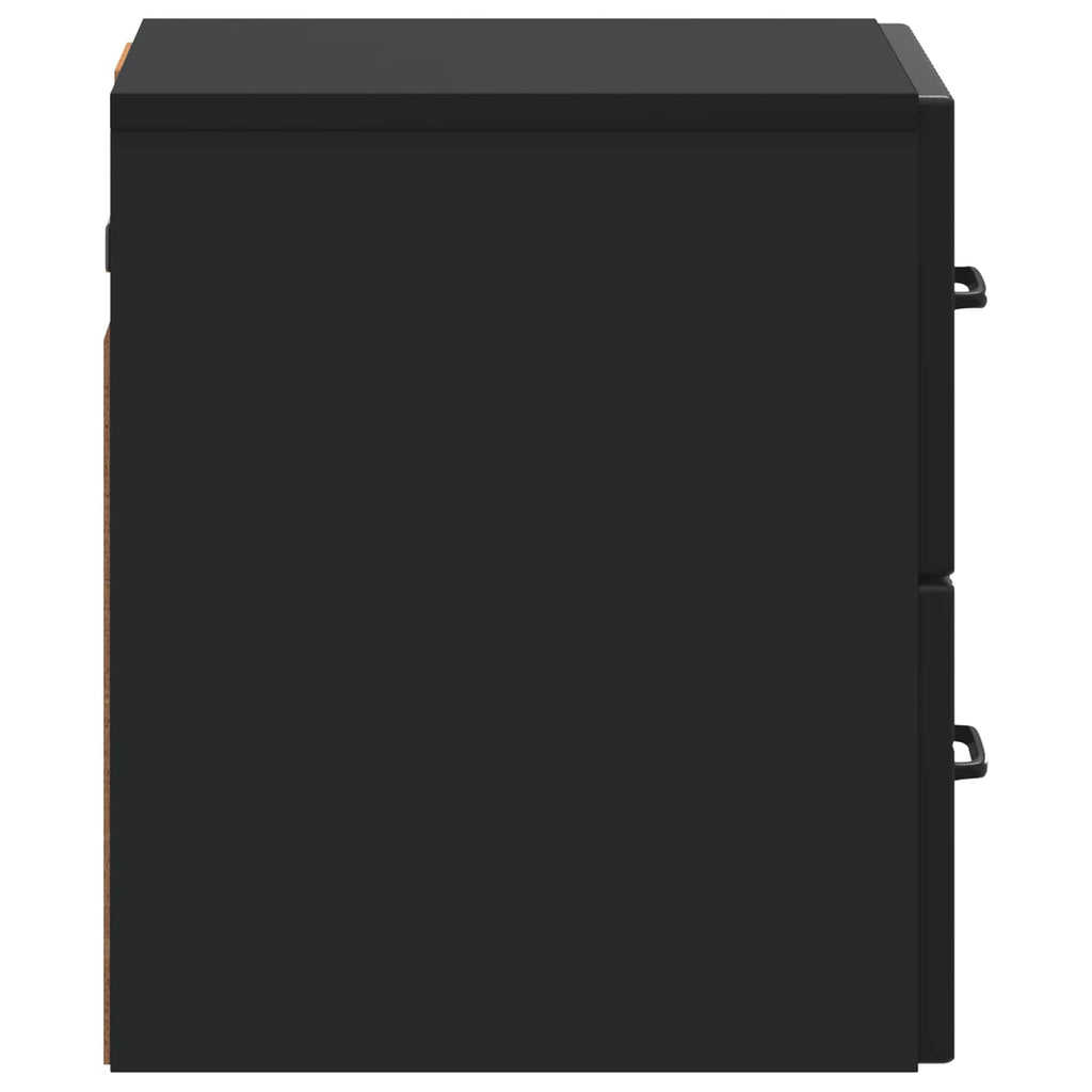 Wandmontierter Nachttisch 2 pcs Schwarz 34,5 x 33 x 40 cm