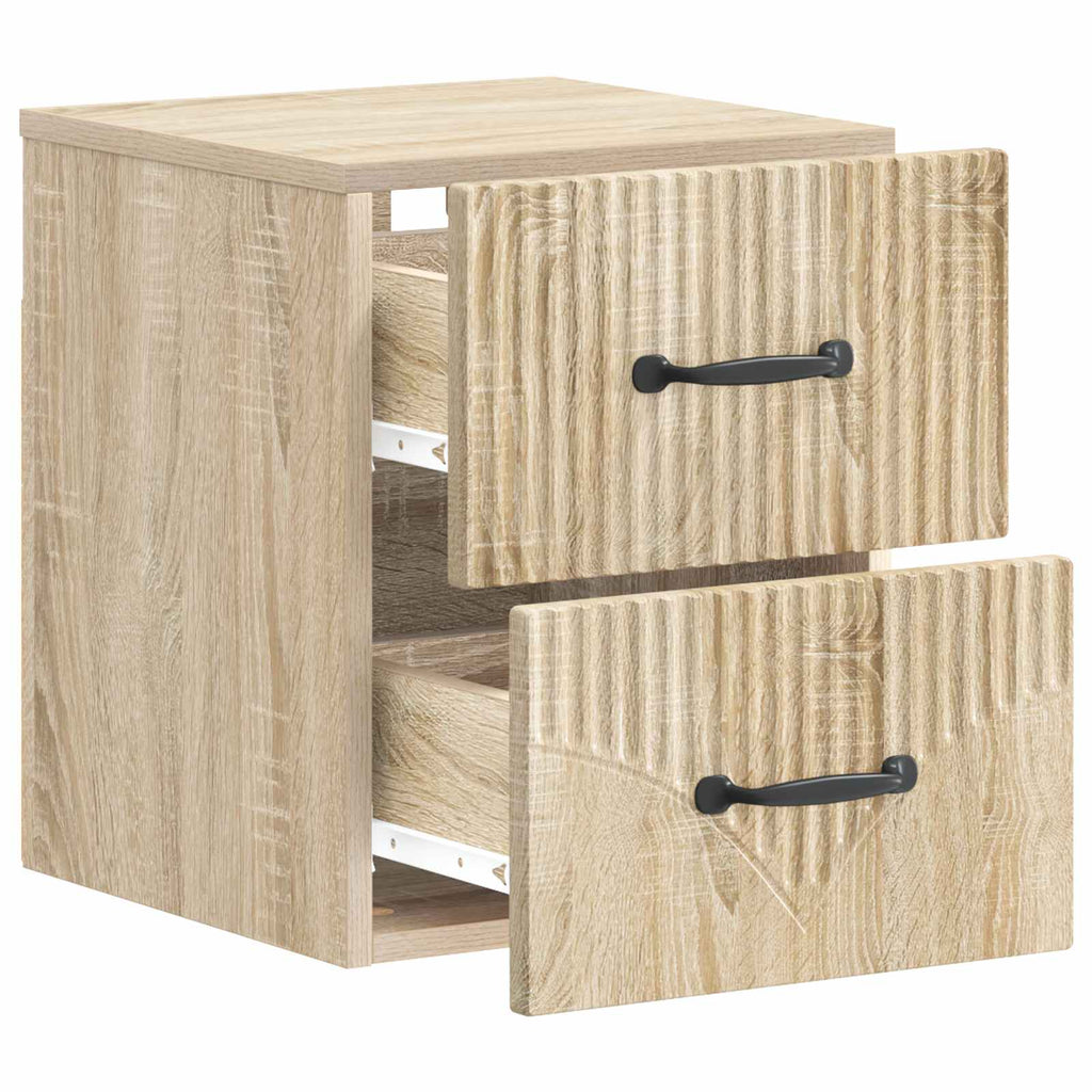 Wandmontierter Nachttisch Sonoma-Eiche 34,5 x 33 x 40 cm