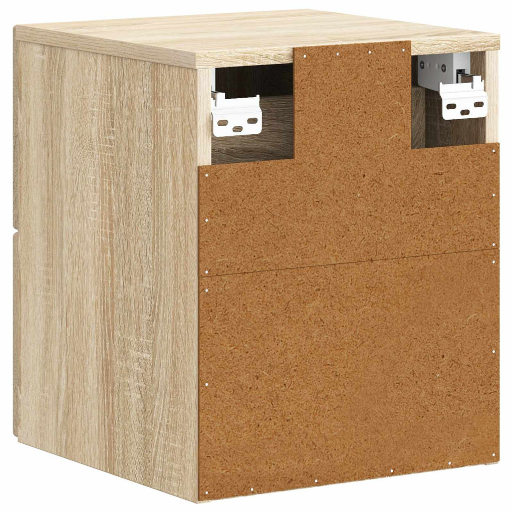 Wandmontierter Nachttisch Sonoma-Eiche 34,5 x 33 x 40 cm