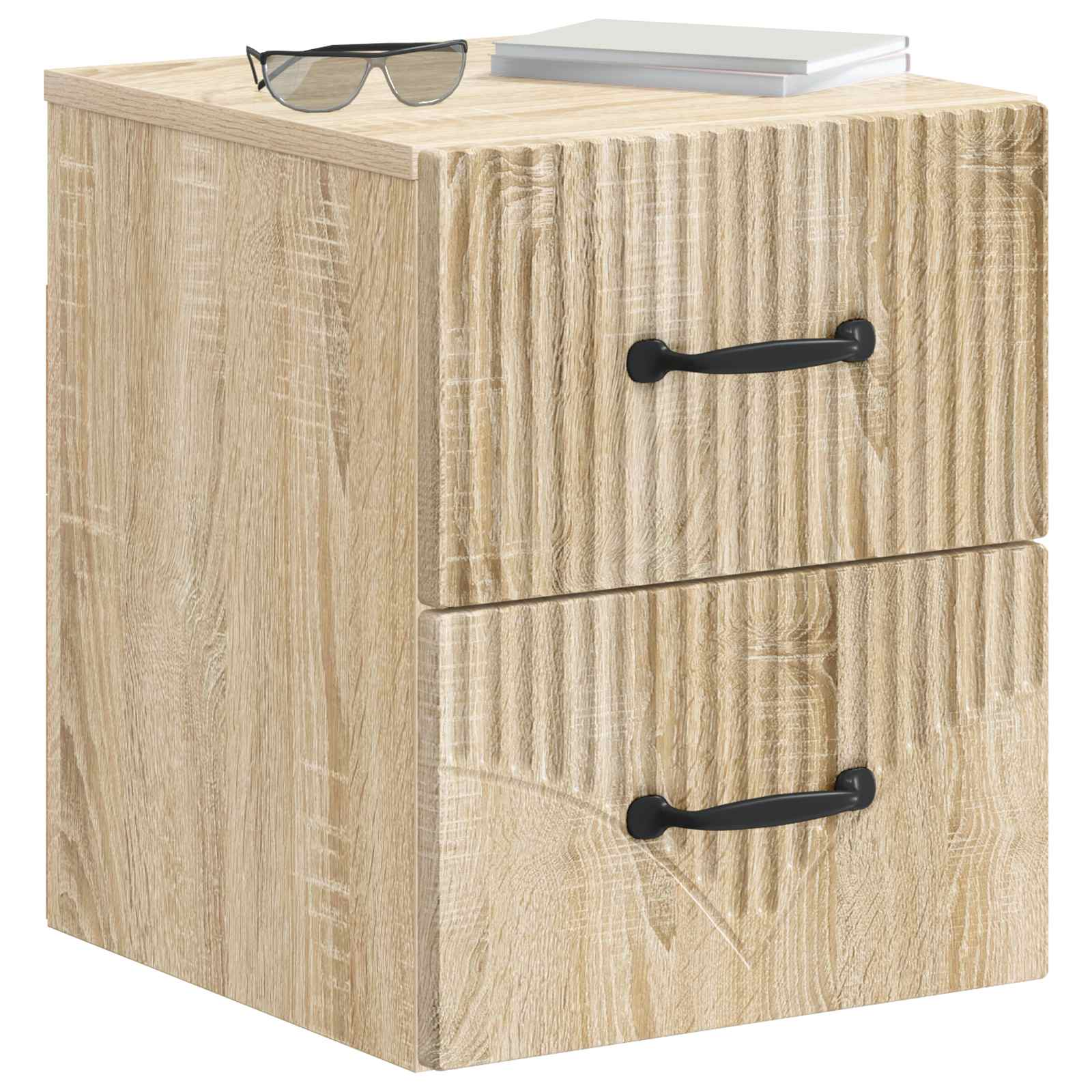 Wandmontierter Nachttisch Sonoma-Eiche 34,5 x 33 x 40 cm