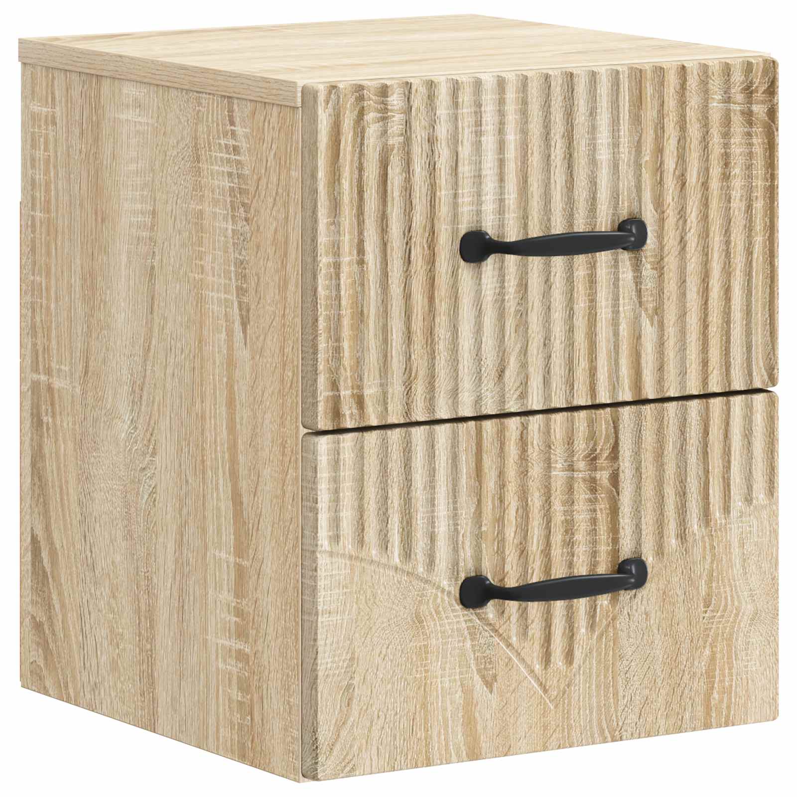Wandmontierter Nachttisch 2 pcs Sonoma-Eiche 34,5 x 33 x 40 cm