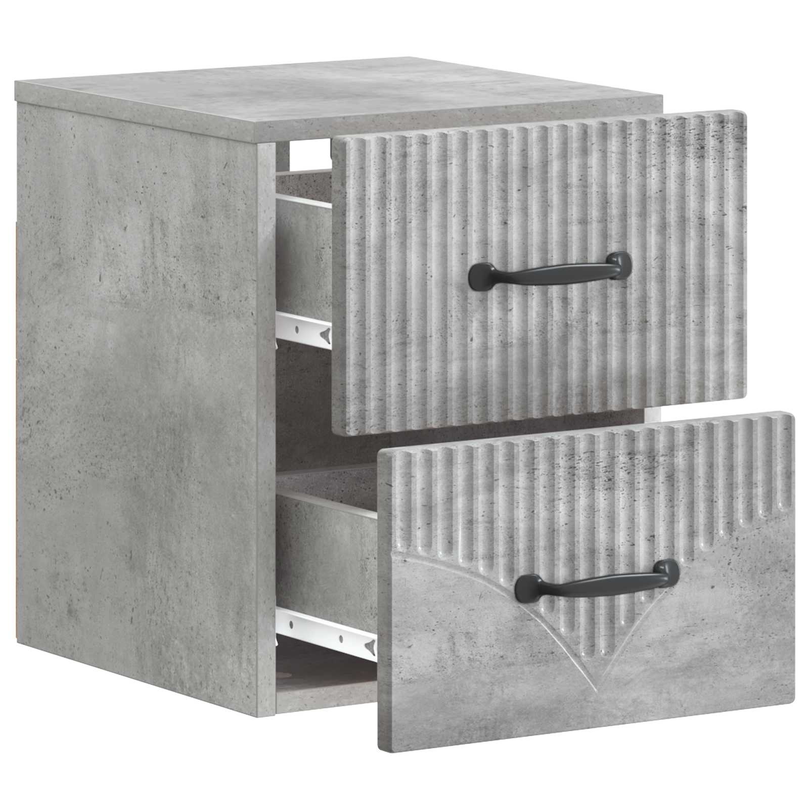 Wandmontierter Nachttisch Betongrau 34,5 x 33 x 40 cm