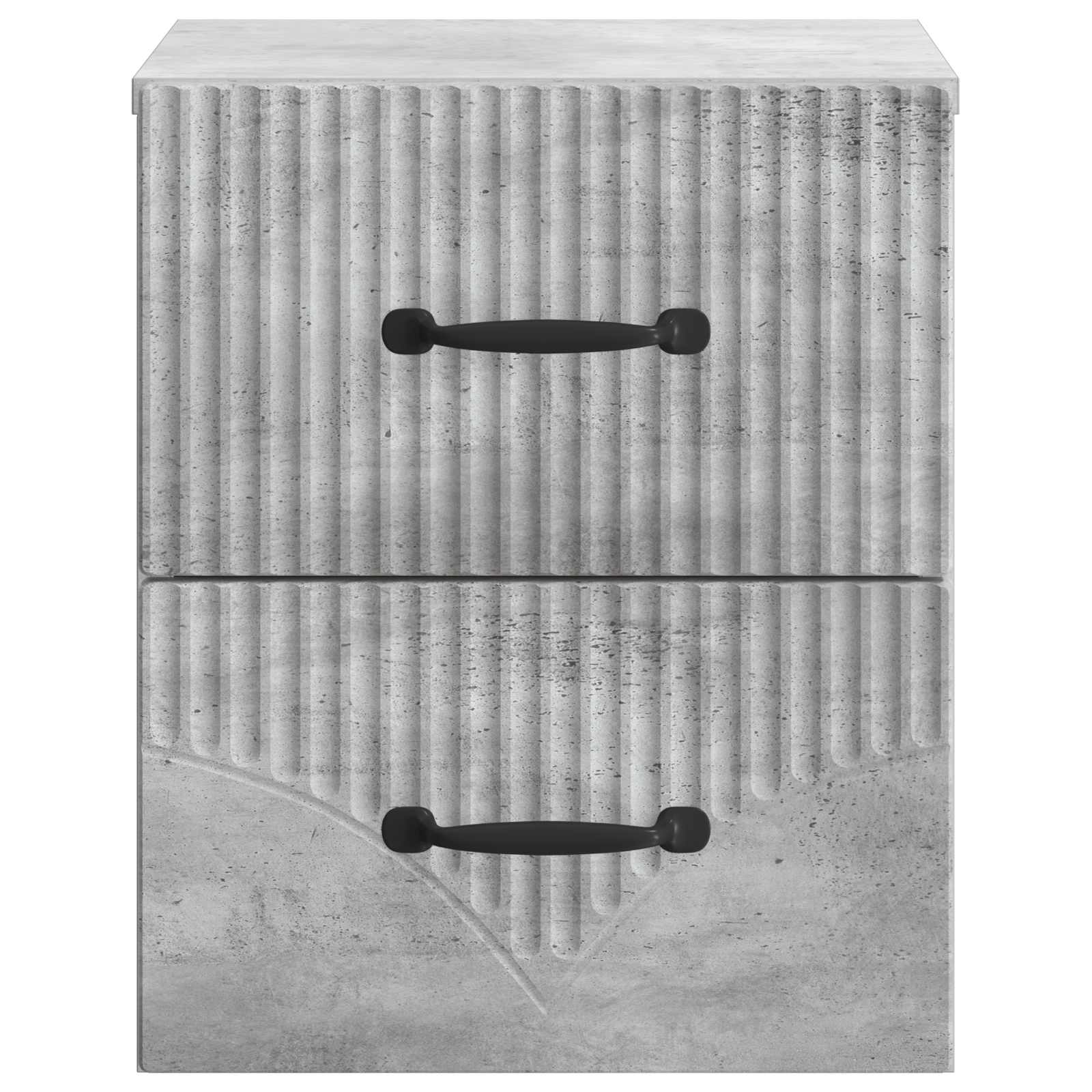 Wandmontierter Nachttisch 2 pcs Betongrau 34,5 x 33 x 40 cm