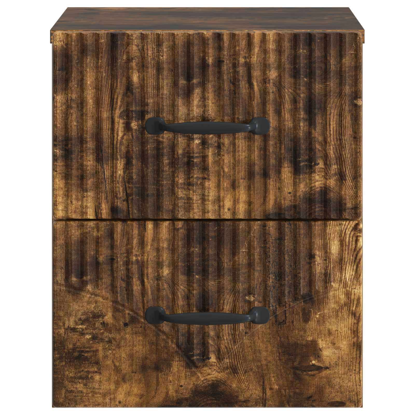 Wandmontierter Nachttisch 2 pcs Geräucherte Eiche Holzwerkstoff