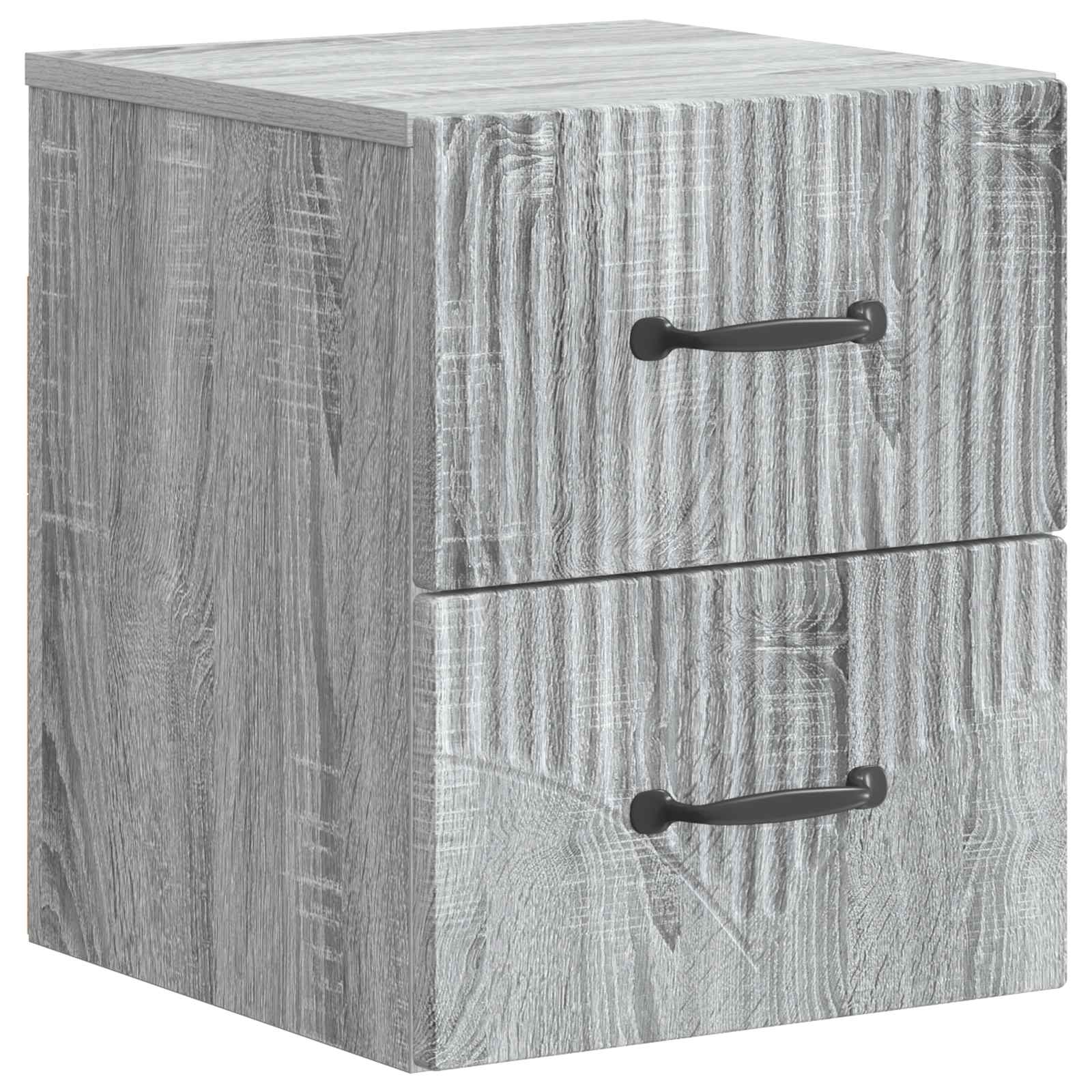 Wandmontierter Nachttisch Graues Sonoma 34,5 x 33 x 40 cm