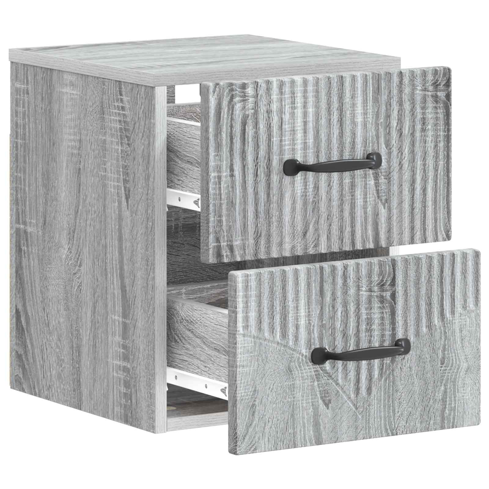 Wandmontierter Nachttisch Graues Sonoma 34,5 x 33 x 40 cm