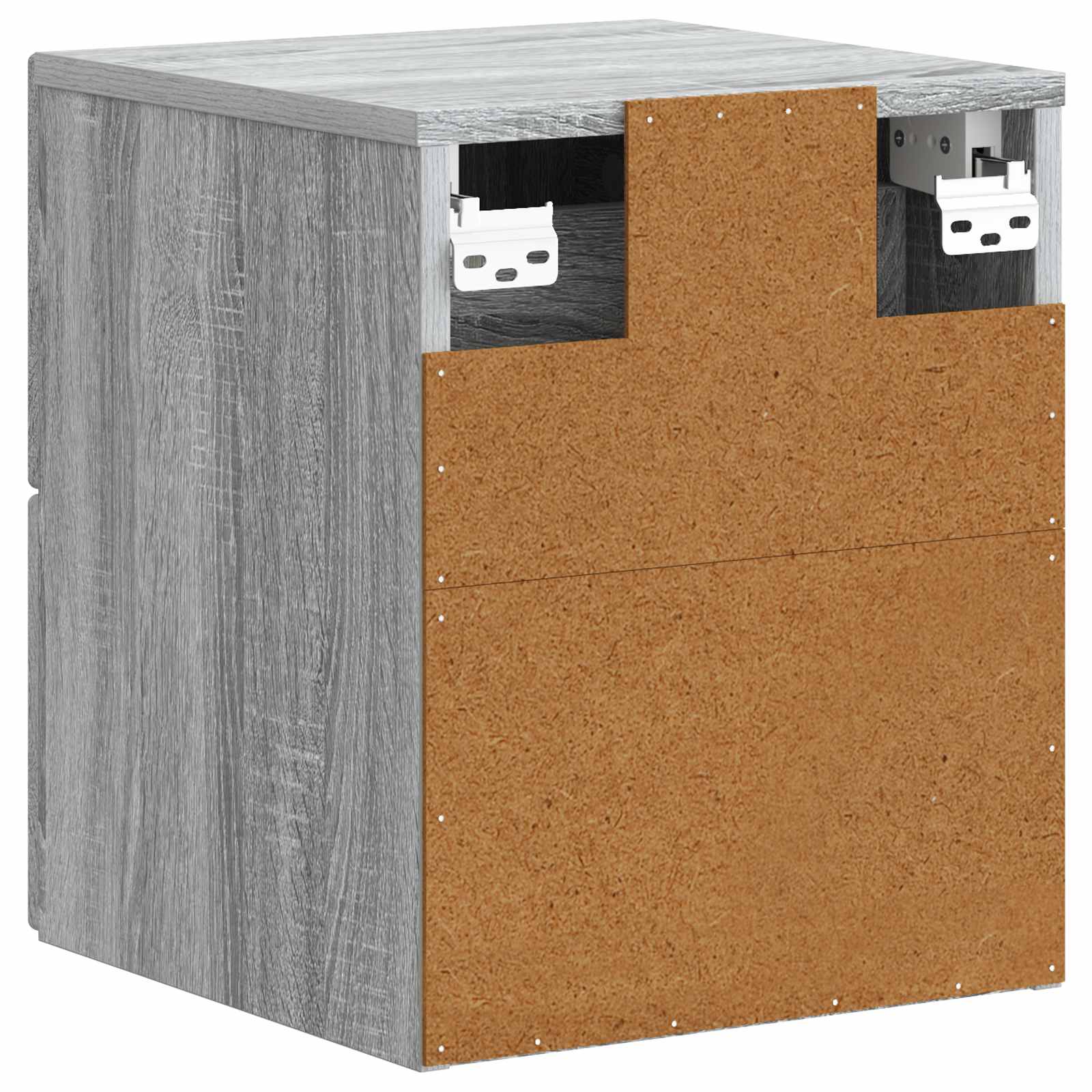 Wandmontierter Nachttisch 2 pcs Graues Sonoma 34,5 x 33 x 40 cm