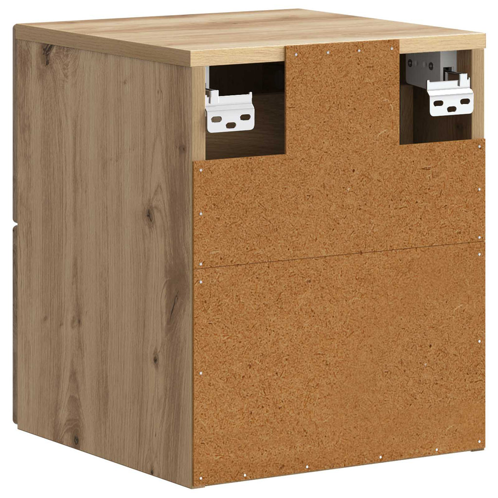 Wandmontierter Nachttisch Artisan-Eiche 34,5 x 33 x 40 cm