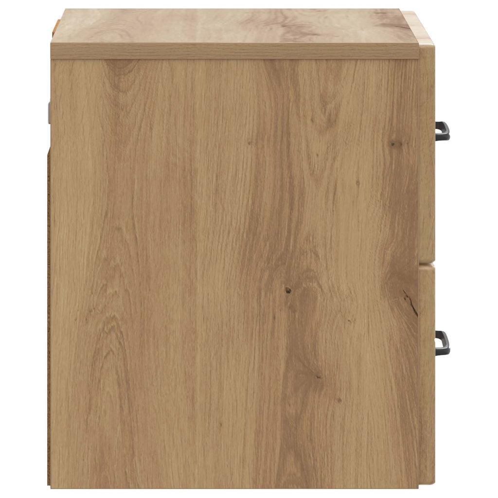 Wandmontierter Nachttisch Artisan-Eiche 34,5 x 33 x 40 cm