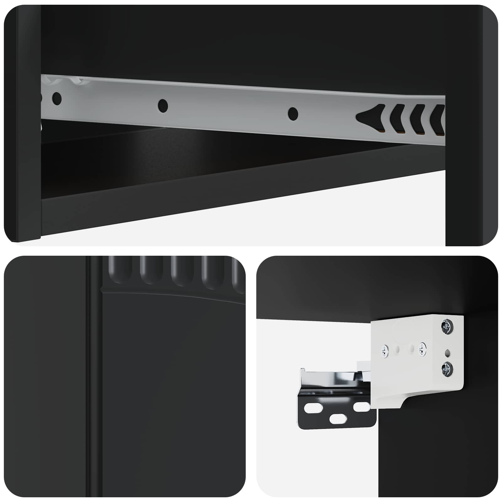 Wandmontierter Beistelltisch Schwarz 59 x 34,5 x 17 cm