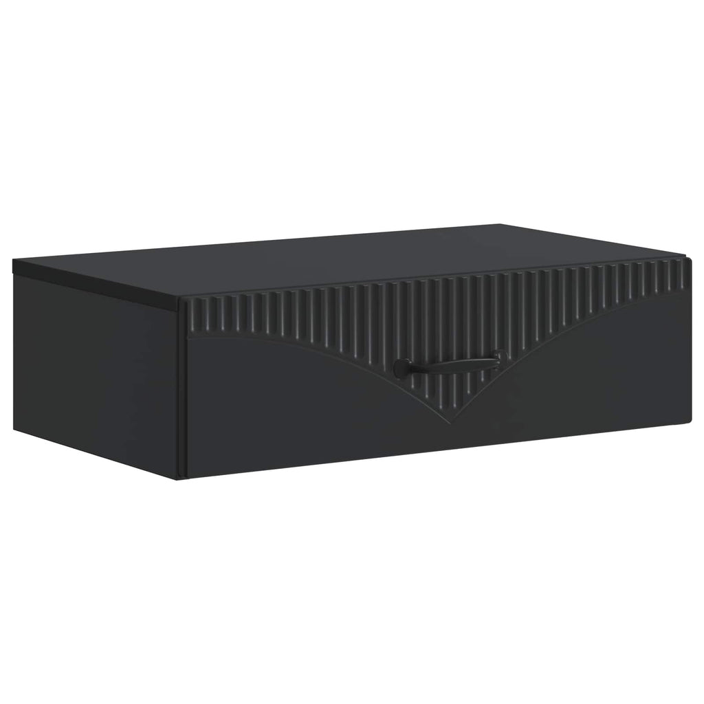 Wandmontierter Beistelltisch Schwarz 59 x 34,5 x 17 cm