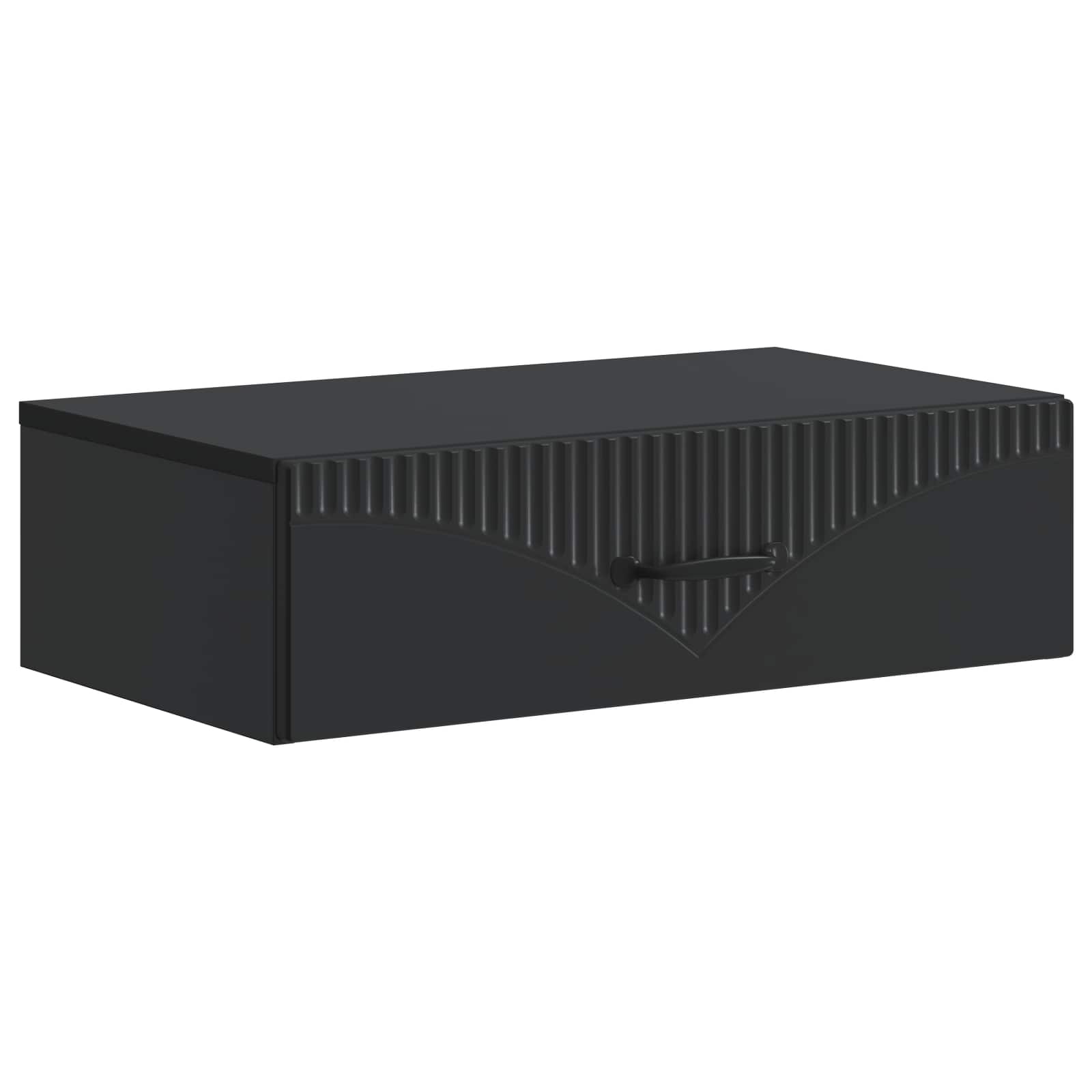 Wandmontierter Beistelltisch Schwarz 59 x 34,5 x 17 cm