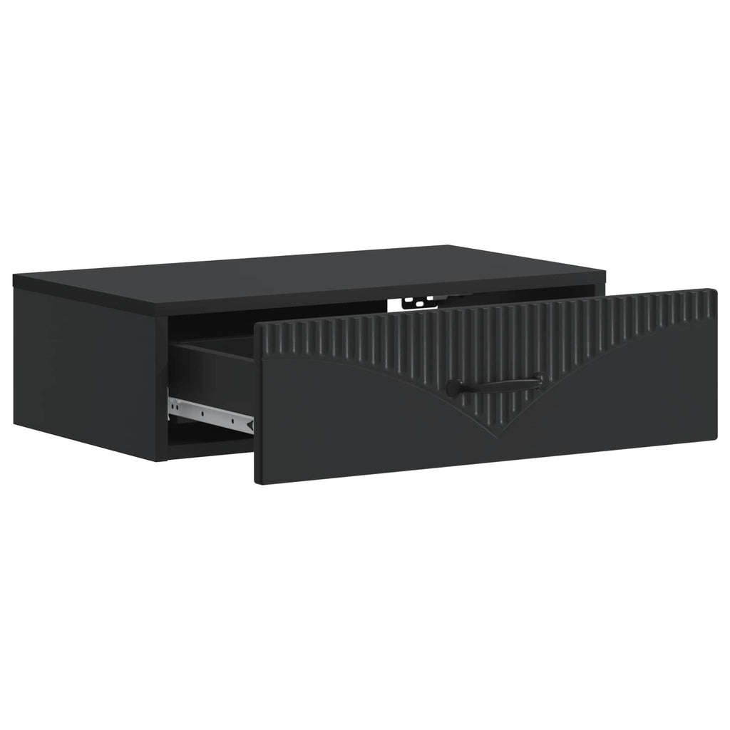 Wandmontierter Beistelltisch Schwarz 59 x 34,5 x 17 cm