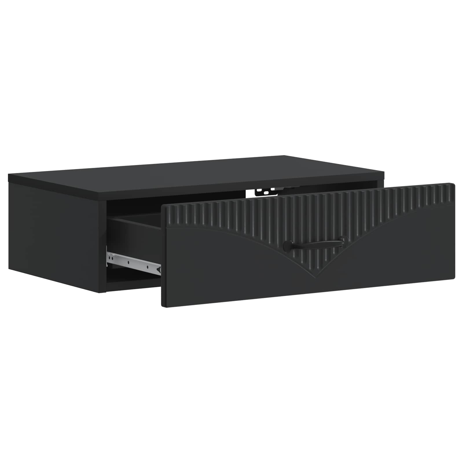 Wandmontierter Beistelltisch Schwarz 59 x 34,5 x 17 cm