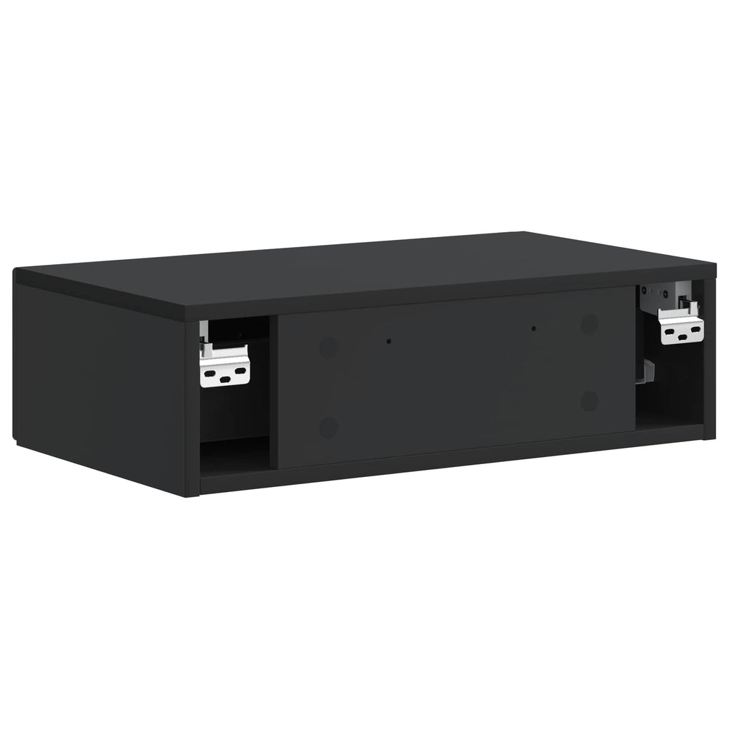 Wandmontierter Beistelltisch Schwarz 59 x 34,5 x 17 cm