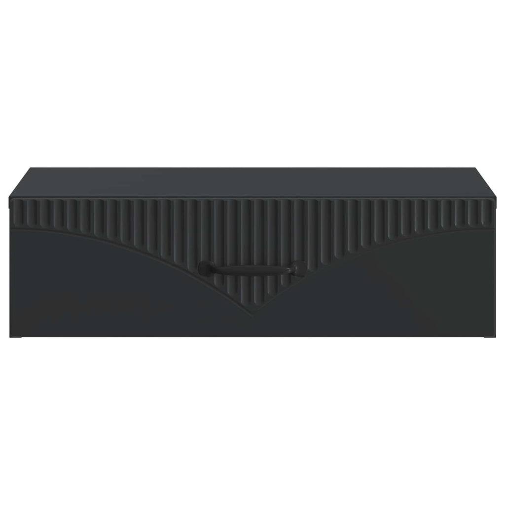Wandmontierter Beistelltisch Schwarz 59 x 34,5 x 17 cm